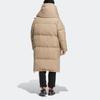 adidas Originals Trefoil Long Down Jacket With Pure Zip Hooded Mid-Length Men Outerwear Khaki HS7290