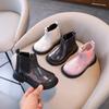 Sparkly Evening Prom Party Shoes Girls Appealing Princess Chelsea Boots for Children Glitter Lattice Low Heel Short Boots I04275