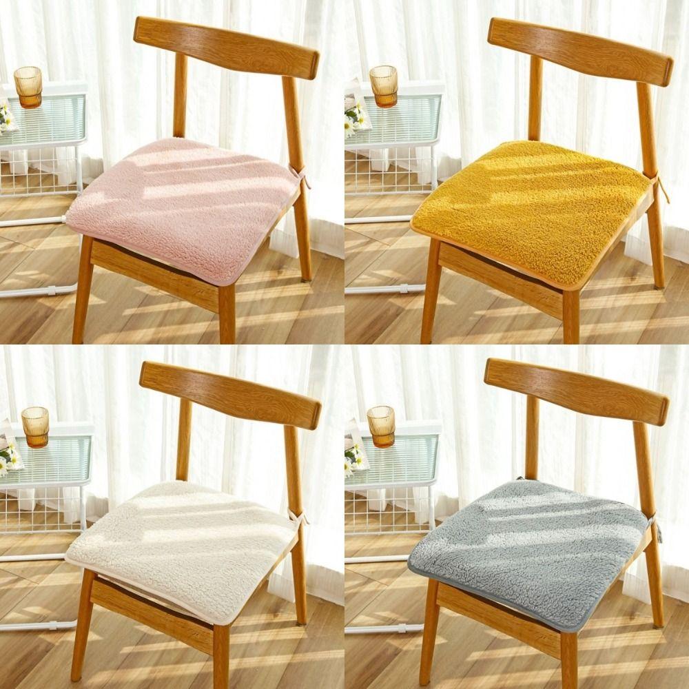 Winter Warm Plush Seat Cushion 40/45cm Car Seat Pad Durable Office Chair Pad