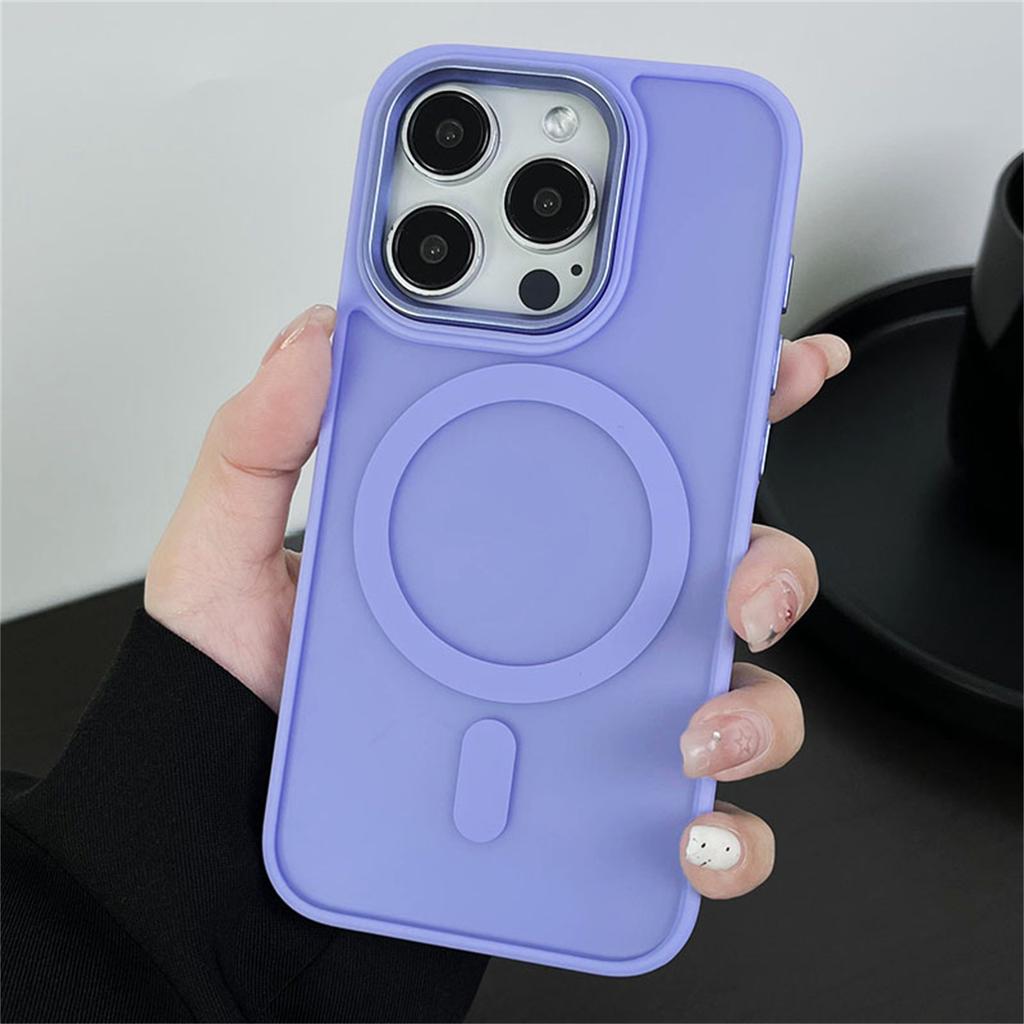 For iPhone 11 12 13 14 Plus 15 16 Pro Max Magnetic Magsafe Wireless Charge Cover Luxury Shockproof Matte Phone Case