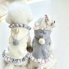 Ruffle Trim Sleeveless Pet Outfit Sleeveless Style Ruffle Dog Clothes  Spring Autumn Winter
