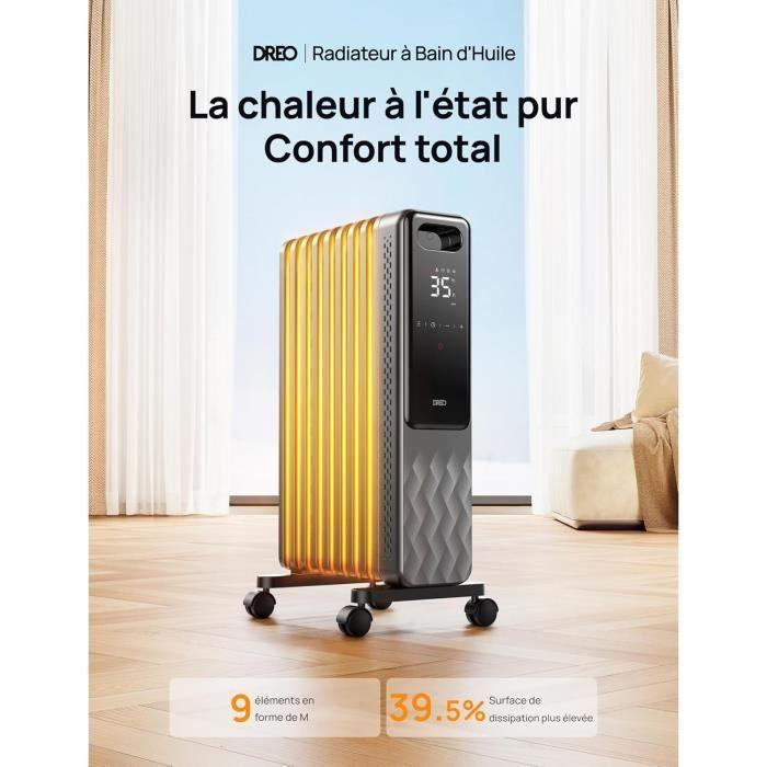 Radiateur À Bain D'huile - Dreo - 2000W - 9 Éléments - Mobile - Thermostat Électronique