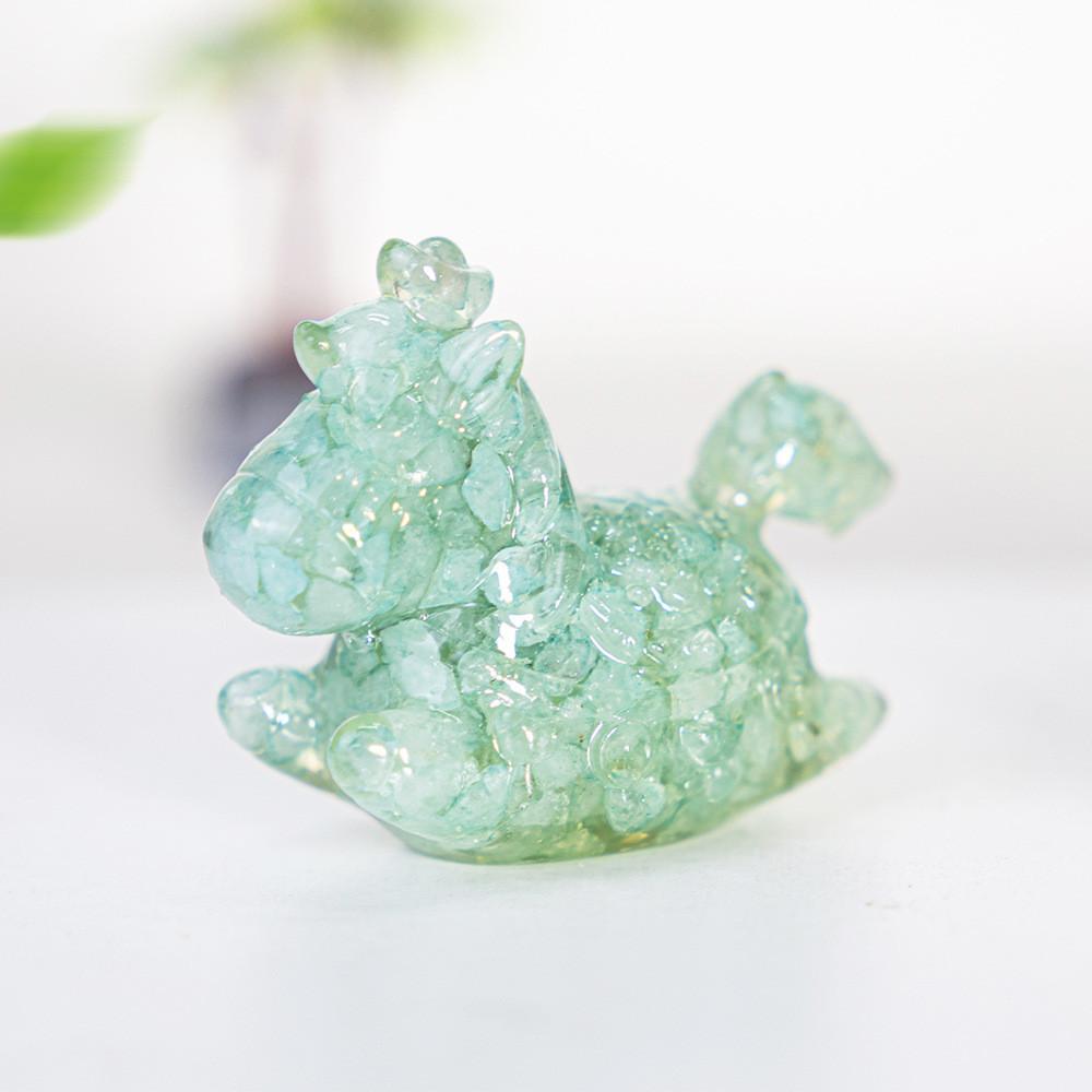 Resin Crystal Horses Desk Decor With Rotatable Animal Figurine For Gift Giving And Home Office