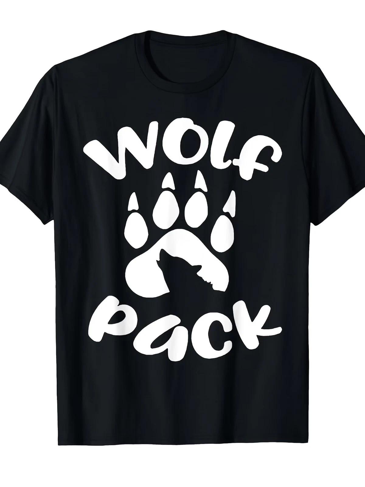 Wolf Pack Wolf Family Matching T-Shirts - Men s & Women s Retro Graphic Wolf Paw XXXXL