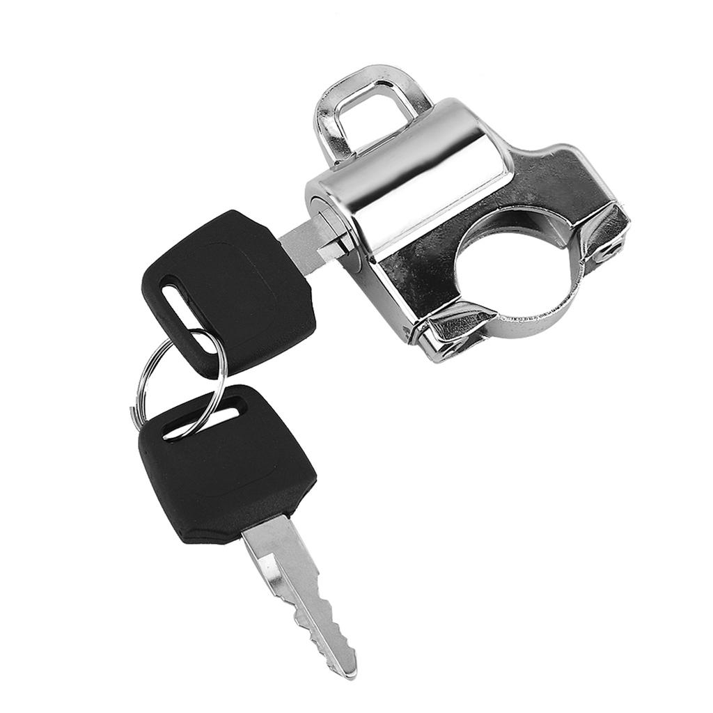22mm Handlebars Universal Motorcycle Helmet Security Lock Padlock with 2 Keys