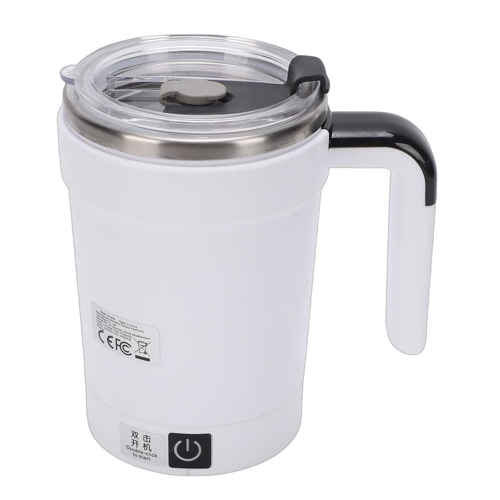 Self Stirring Mug Stainless Steel Automatic Magnetic Coffee Mug USB Rechargeable 380ML Capacity with Straw