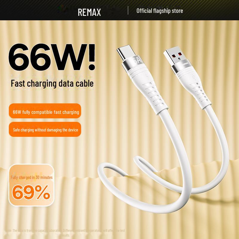 

REMAX Ruiliang 1.2m Colorful Fast Charging Cable, One-to-Three Single Head.