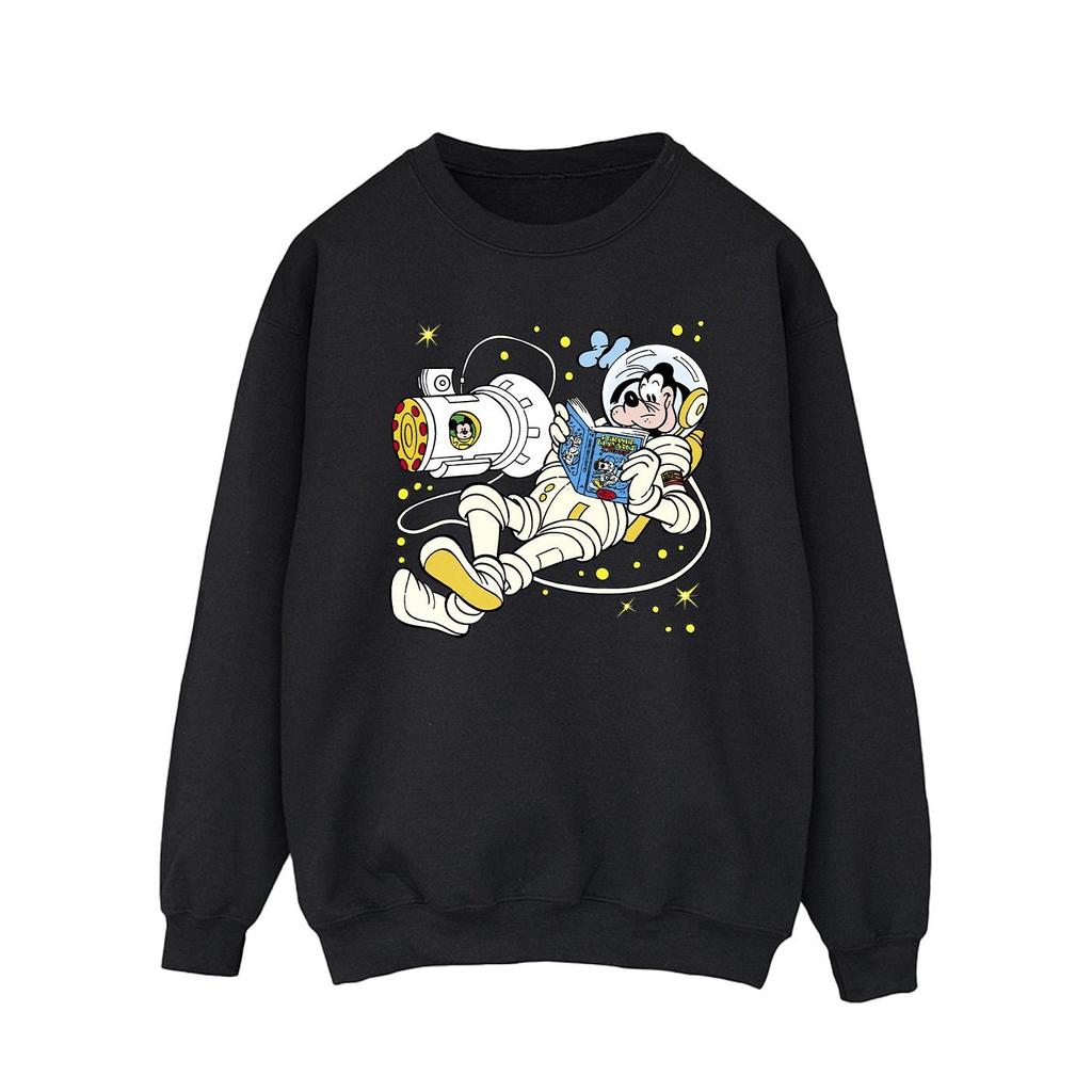 Disney Mens Goofy Reading In Space Sweatshirt