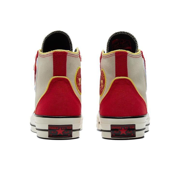 Converse Chuck Taylor All Star 1970s Comfortable Trendy High-Top Canvas Shoes Unisex Sneakers Beige Red Yellow A05277C