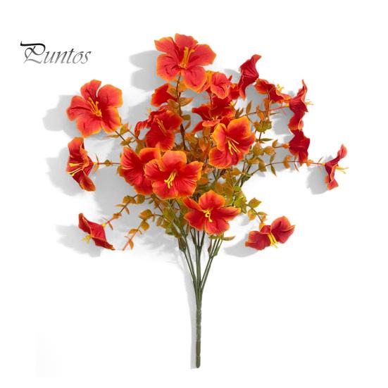 Künstliche Blumen zur Dekoration, Künstlicher Prunkwinde Blumenstrauß, Realistisches Plastik Blumenarrangement Sträuße Innendekoration Home Office Dekor,