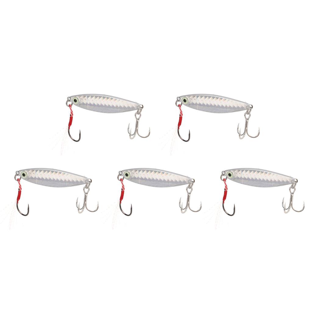 5Pcs 20g Vib Fishing Bait Metal Vib Hard Fishing Lure Artificial Hard Lures Fake Bait Silver