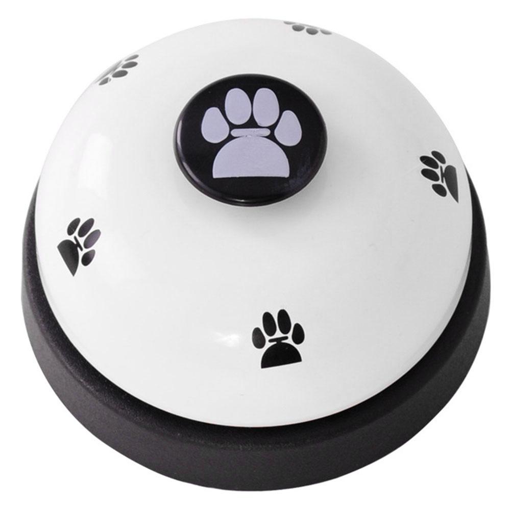 New Pet Toy Training Bell (white (white + Black Button))