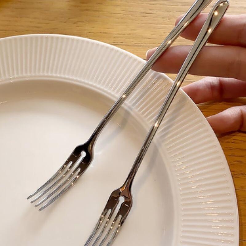 Elegant Stainless Steel Fruit & Dessert Fork Set (2 Pcs)