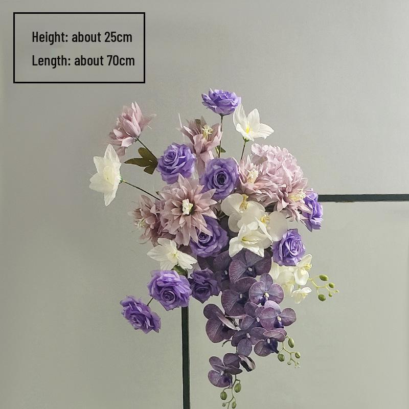 2025 Wedding Floral Decoration: Engagement Banquet Scene, Road/Stage Floral Rows, Arch Flowers, Artificial Background Simulation, Floral Art.