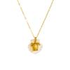 Gold Shell and Starfish Mother of Pearl Necklace for Women