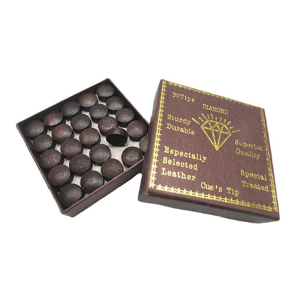 

1 коробка /50 шт 9/10/11/12/13 мм бильярдный кий красный наконечник коровья кожа материал для американского снукера черный восьмерка бильярдный кий ремонт принадлежности 13MM