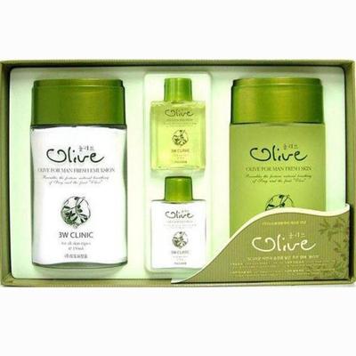 Facial Care Set 3w-clinic Olive For Man Fresh 2 Items Set