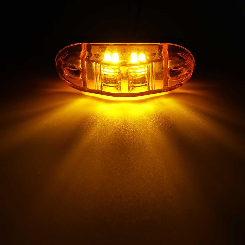 2/4/6PCS Led Side Marker Lights for Trailer Trucks Caravan Side Clearance Marker Light Lamp Led Lorry Amber Red White