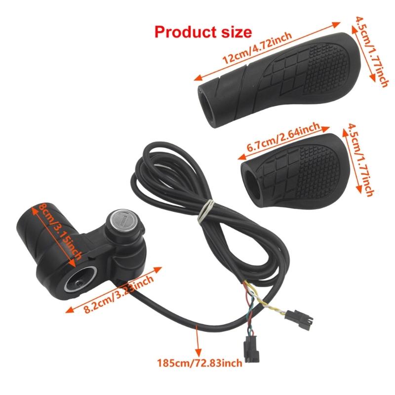 Pack Of 4 Universal Twist Grip For Electric Dirt Cycles With Smooth Handling And Secure Handle Design Includes 2 Safety Accessories