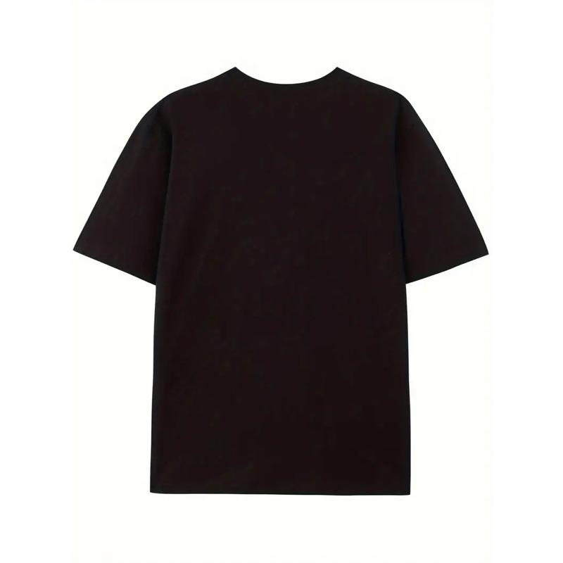 European Sizes Men's T-Shirt with Vivid Gamepad Print - Regular Fit Casual Round Neck, Slight Elasticity Fabric Comfort - Perfect for Daily Wear