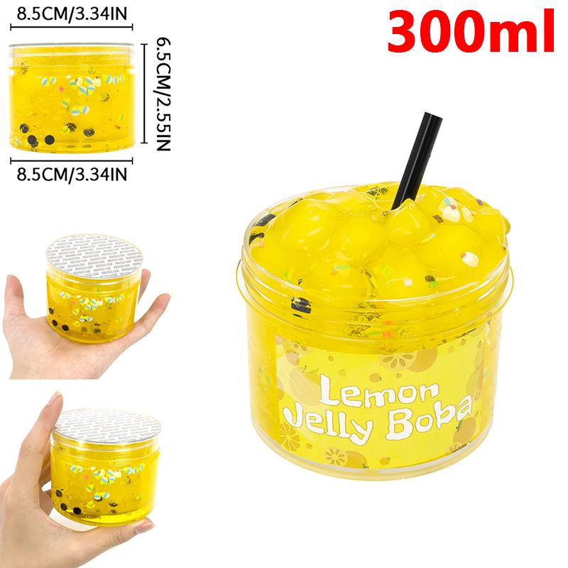 GB9-70/300ml Große Kapazität Knuspriges Slime-Set Vorgefertigtes Kristall-Slime-Set Superweiches und Nichtklebriges Gelee-Würfel-Slime Partygeschenk