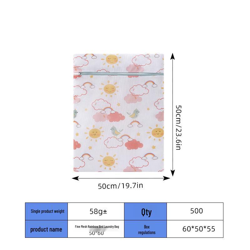 Printed Mesh Laundry Bag Set for Delicates – Cylindrical Bra and Clothing Wash Bags