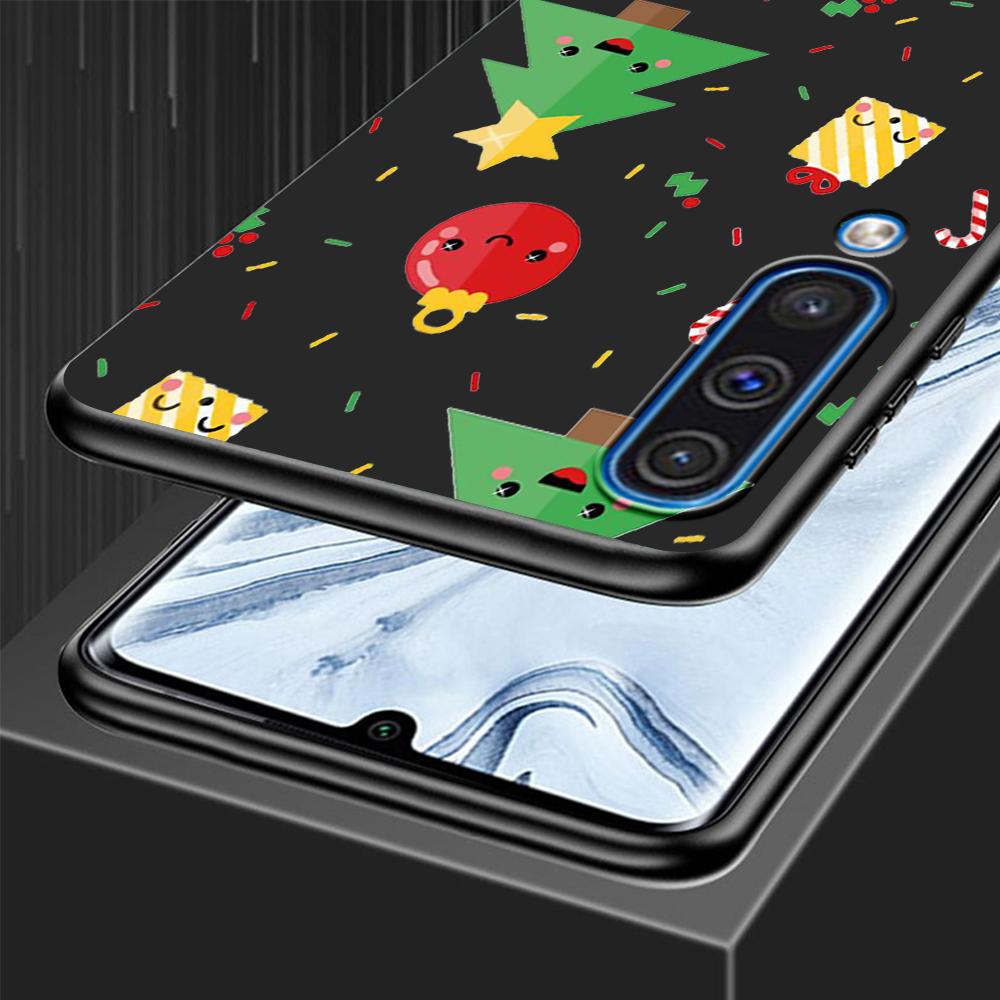 Jul Nyttår Gaver Elg Snø Deksel for Samsung Galaxy A50 A10 A70 A30 A20e A40 A20s A10s A10e A90 5G Mykt Svart Telefondeksel