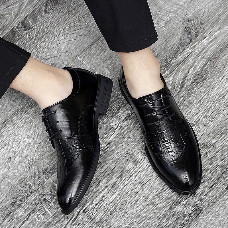 Fashionmen dress shoes Formal Oxford Shoes for Men Wedding Shoes Leather Italy Pointed Toe Mens party Shoes Sapato Oxfords Masculino