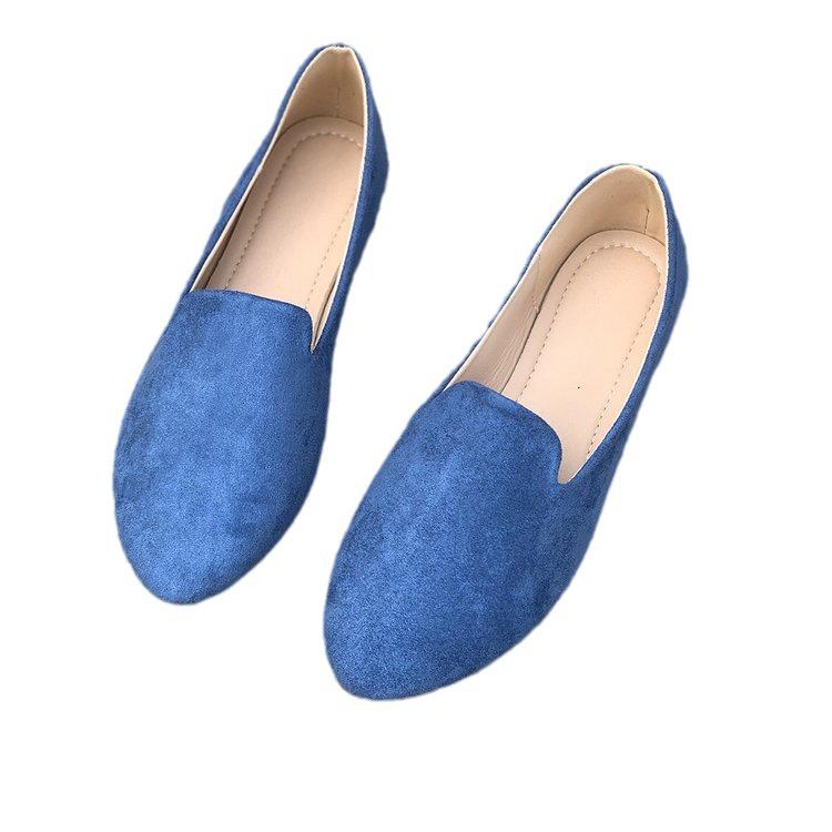 Large Size Single Shoes Women's Summer New European and American Flat Bottom One Pedal Doudou Shoe Size Wish