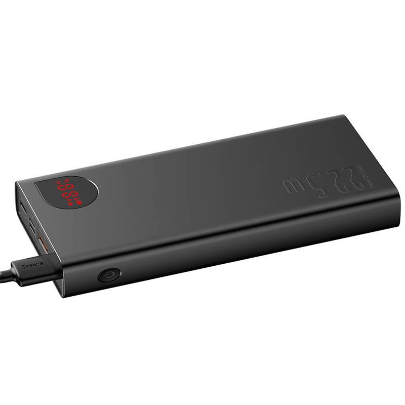 Powerbank Baseus Adaman Metal, 20000mAh, 2xUSB, USB-C, Lightning, MicroUSB 22.5W (Black)