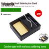 Detachable Black Soldering Iron Stand with Sponge - Portable, Foldable, and Compact Holder Base