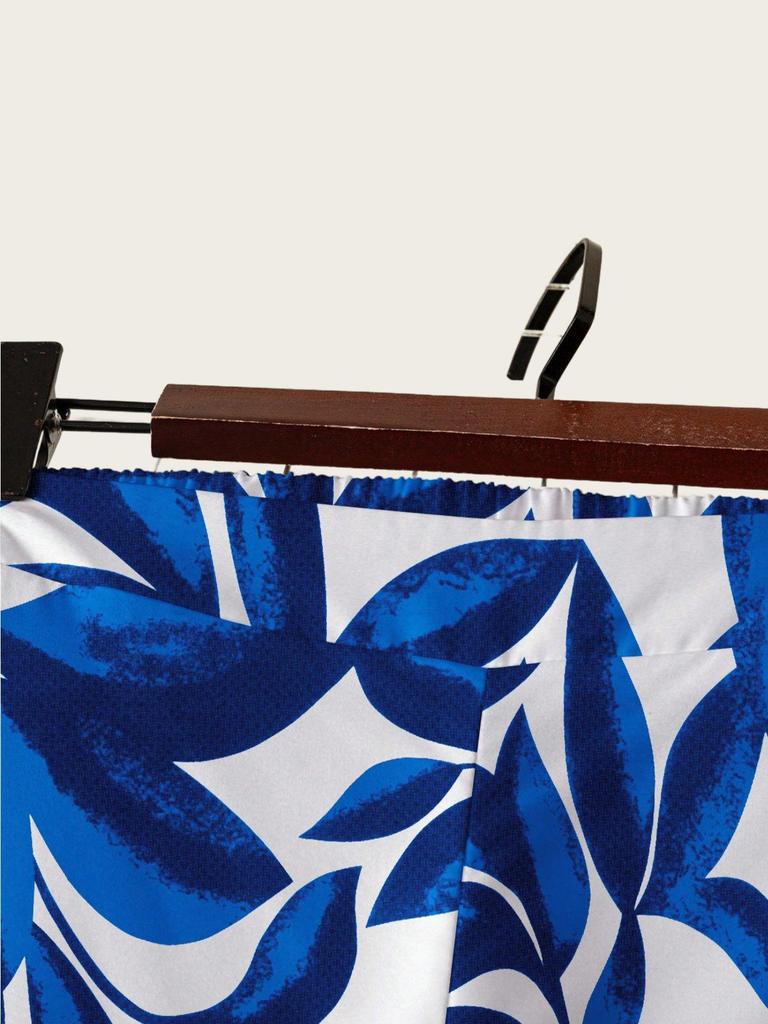 Pantaloni Imprimați cu Talie Înaltă și Croială Largă pentru Femei Mărimi Mari 2025 - Modă Europeană și Americană Transfrontalieră