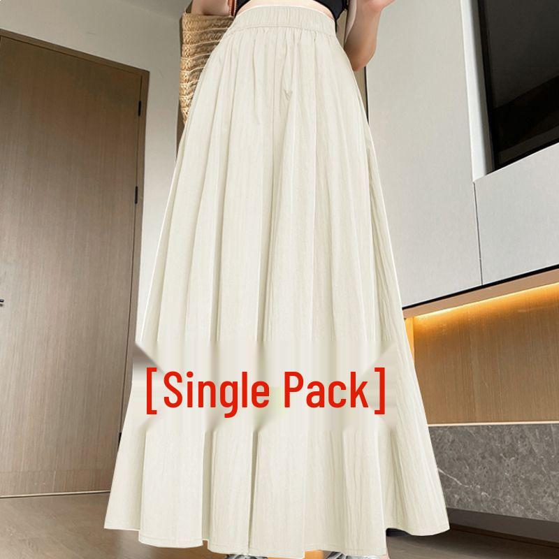 

Women s Summer Layered High-Waisted Wide-Leg Pants - Japanese Casual Lazy Style 4XL (155-170 jin) абрикосовый