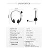 SY490MV Call Center Wired Headset Wired Control USB+3.5MM Port With Microphone Telephone Operator Headphone Noise Canceling for