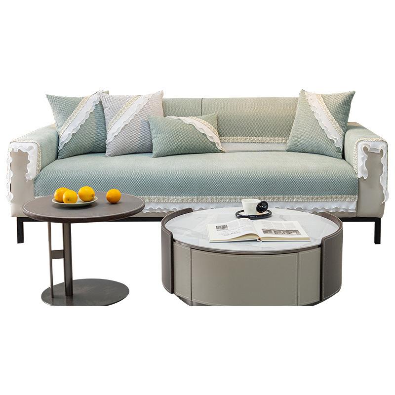Autumn and Winter Chenille Sofa Cushion Four Seasons Universal Lace Full Cover Cloth Non-Slip Seat Cover Cover