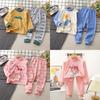 Baby Cotton Pajamas Set With Cartoon Prints For Kids Age 3 To 8 Years