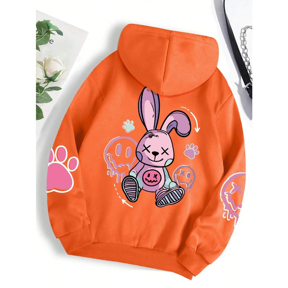 Hip Hop Street Casual Printed Female Hoodies Fashion Hoodie Oversize Loose New Sweatshirts Autumn Warm Clothing