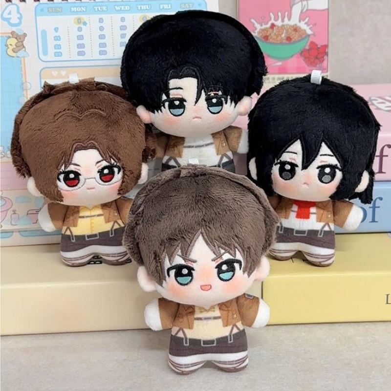 10cm Kawaii Classic Anime Attack on Titan Plush Doll Toy Cartoon Peripheral Stuffed Plush Soft Doll Toy Children's Gift