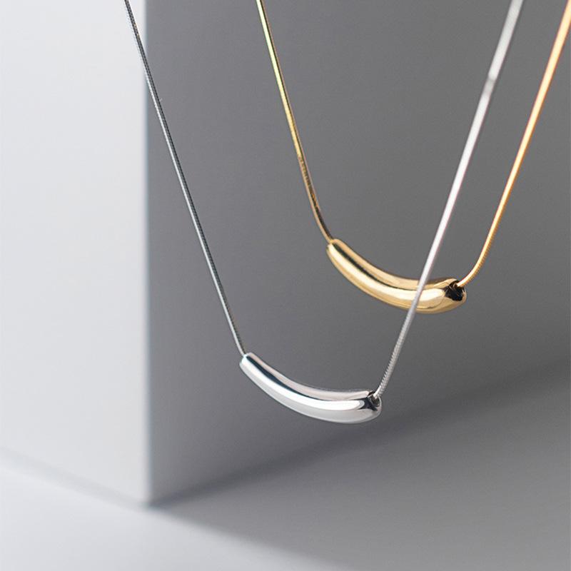 Titanium Steel Irregular Geometric Necklace Minimalist Cold Tone Collarbone Chain Unique Personality Accessory