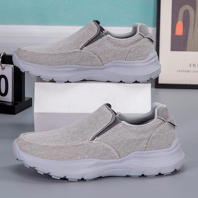 

Old Beijing cloth shoes men s one-pedal men s shoes spring and autumn versatile lazy lightweight men s dad casual canvas shoes 39 хаки