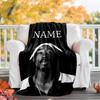 Customizable Rapper Throw Blanket – Personalized Name, All-Season Cozy Snug Blanket, Machine Washable, Personalized Blanket