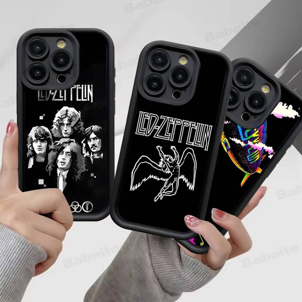 Rock L-Led Vintage Band Z-Zeppelin Phone Case For IPhone 17 16 15 14 13 12 11 Pro Max 16E Plus INS Soft Cover