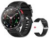 Herren HT33 Smartwatch 1,7 Zoll LED-Taschenlampe BT-Anrufe Outdoor-Sport Kompass Gesundheitsüberwachung 1100mAh Großer Akku Smartwatch