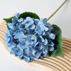 Artificial Hydrangea Single Stem with Leaves - Fake Flower for Wedding, Home, and Photography Decor