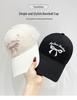 Spring/Summer Bow Embroidery Open-Top Hat: Women's Cute Ponytail Baseball Cap Fashion