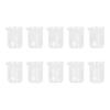 10 Pcs Laboratory Glass Beaker 50ml Thick Experimental Graduated Cylinder Cup with Clear Standard Scale Line