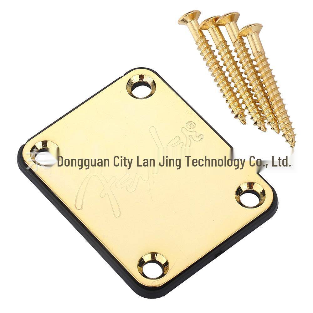 Золотая усиливающая пластина с квадратным вырезом для крыла электрогитары/баса ST
