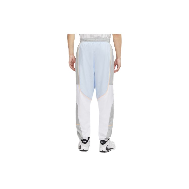 Nike Throwback Color-Block Woven Basketball Joggers Men Bottoms White CV1915-407