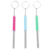 3pcs Eyelash Extension Mirror Compact Extended Handle Lightweight Dental Inspection Mirror Blue Green Rose Red