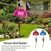 1Pc Floor Standing Metal Flower Bird Feeder for Outdoor Patio Garden Grass Decoration Feeding Birds Gift for Friends